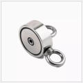 Customized D75 D90 NdFeB Super Strong Powerful Permanent Neodymium Fishing Pot Magnet with Eyebolt